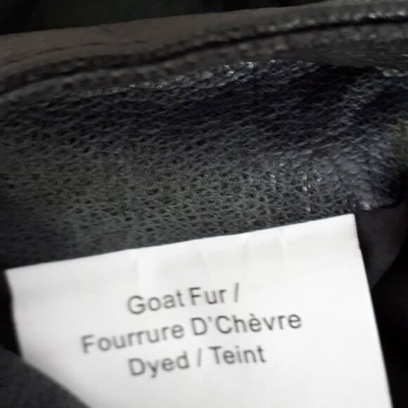 NWT Danier black fur leather mini skirt, 10 - Picture 7 of 10